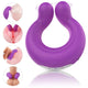 Invisible wearable penis ring vibrator, silicone, 10 modes, clitoral stimulator, C-shaped design.