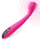 Pink G Spot vibrator with finger-like design, LCD display, and waterproof silicone material.