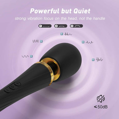 Tracy's Dog Wand Vibrator with attachments, powerful quiet massager for G spot, prostate stimulation.
