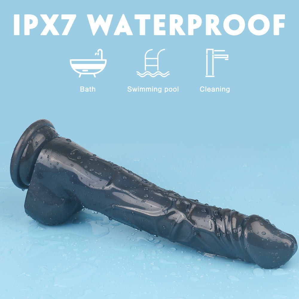 Lifelike Lover Classic realistic dildo with 10-inch veiny shaft, flexible for versatile play, waterproof design.