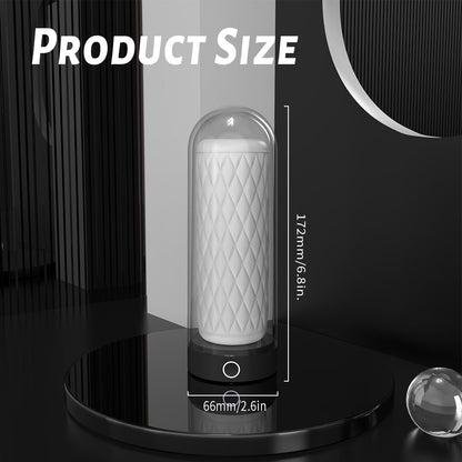Stroker realistico riscaldato da 6,2 pollici con silicone di grado medico