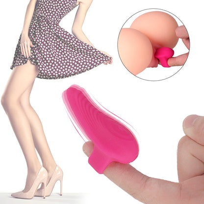 Vibratore seducente per dita con stimolazione del punto G, bacchetta del piacere e guaina per dita provocante