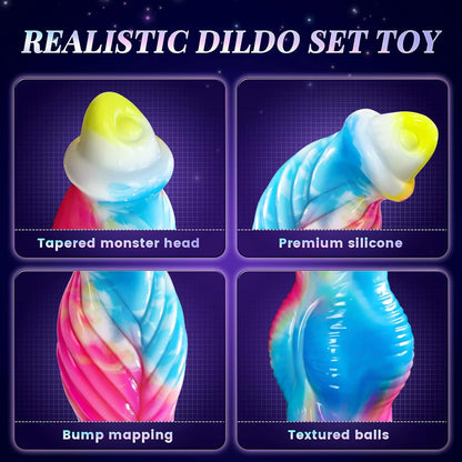Dildo vibratore con telecomando da 10 pollici, enorme pene