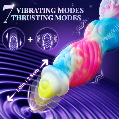 Dildo vibratore con telecomando da 10 pollici, enorme pene
